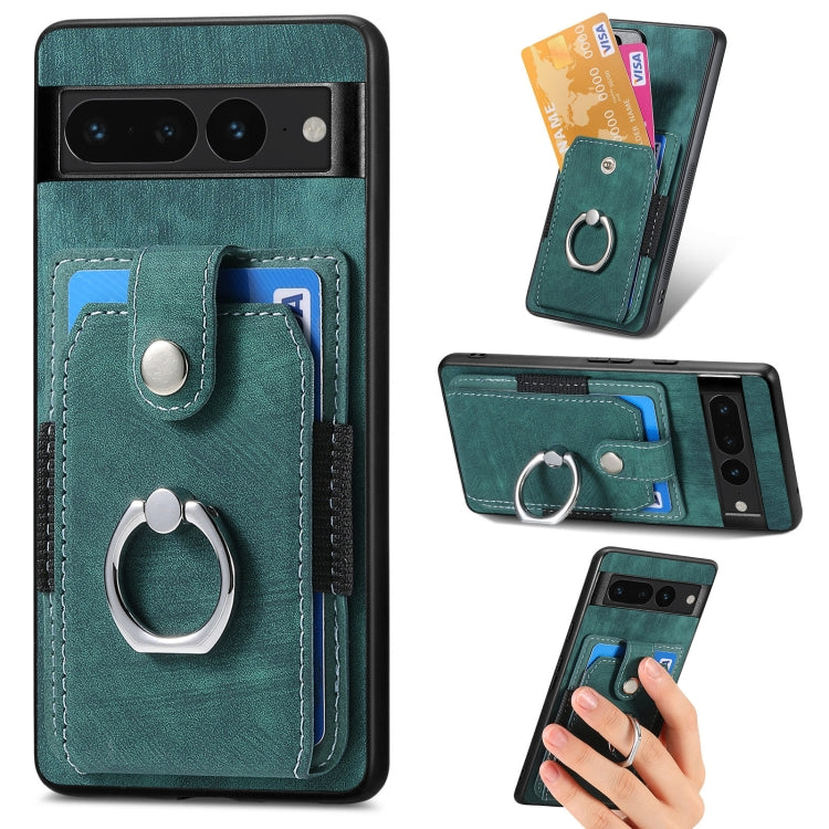 Retro Skin-feel Ring Card Wallet Phone Case, For Google Pixel 6 Pro, For Google Pixel 6, For Google Pixel 7 Pro, For Google Pixel 7, For Xiaomi Poco X5 Pro, For Xiaomi Redmi 9A