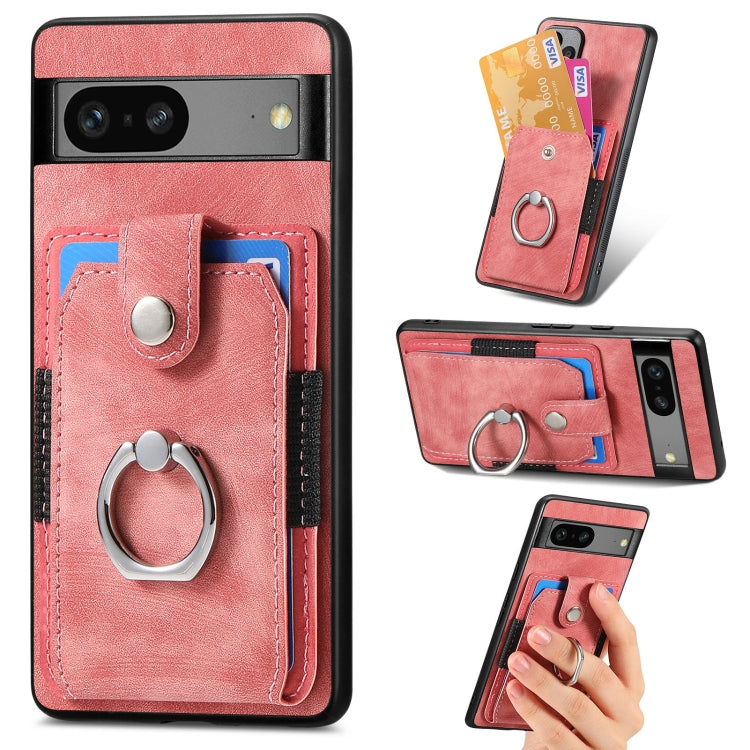 Retro Skin-feel Ring Card Wallet Phone Case, For Google Pixel 6 Pro, For Google Pixel 6, For Google Pixel 7 Pro, For Google Pixel 7, For Xiaomi Poco X5 Pro, For Xiaomi Redmi 9A