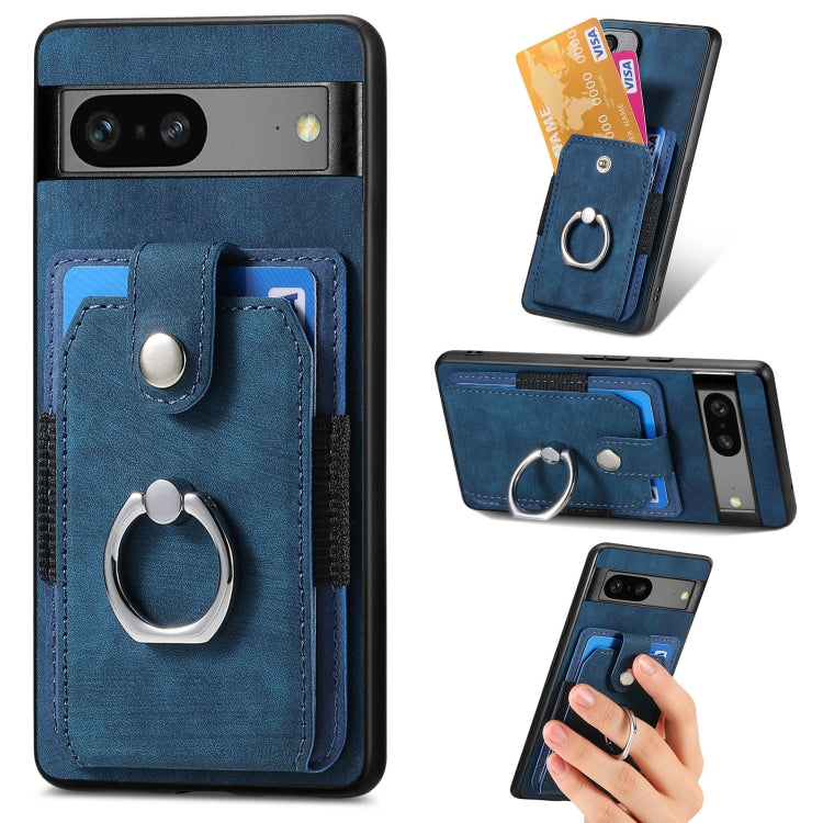 Retro Skin-feel Ring Card Wallet Phone Case, For Google Pixel 6 Pro, For Google Pixel 6, For Google Pixel 7 Pro, For Google Pixel 7, For Xiaomi Poco X5 Pro, For Xiaomi Redmi 9A