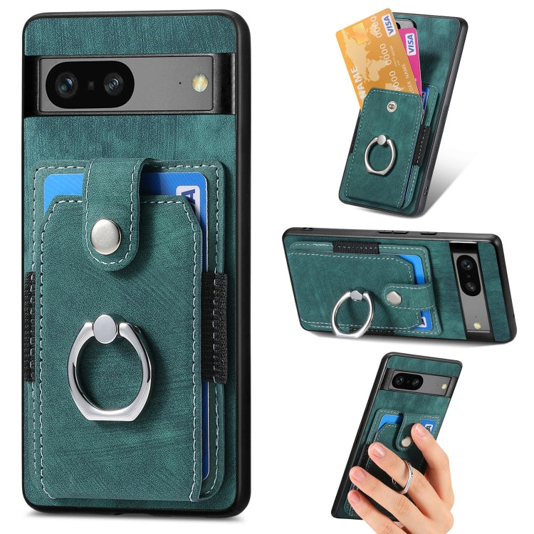 Retro Skin-feel Ring Card Wallet Phone Case, For Google Pixel 6 Pro, For Google Pixel 6, For Google Pixel 7 Pro, For Google Pixel 7, For Xiaomi Poco X5 Pro, For Xiaomi Redmi 9A