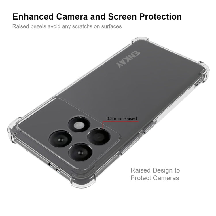 ENKAY Hat-Prince Transparent TPU Shockproof Phone Case, For Redmi K70 Pro, For Xiaomi 13T 5G, For Redmi 12 4G Global, For Redmi Note 12S, For Xiaomi Civi 3 5G, For Redmi Note 17 Pro+ / Max Global 163.4mm, For Redmi 17 4G / 5G Global 170mm              ...
