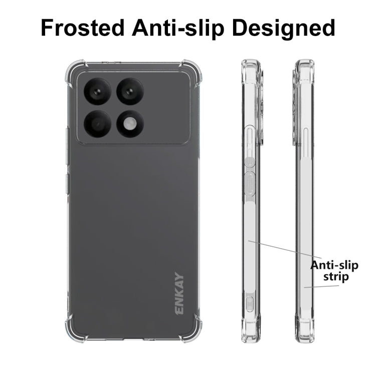 ENKAY Hat-Prince Transparent TPU Shockproof Phone Case, For Redmi K70 Pro, For Xiaomi 13T 5G, For Redmi 12 4G Global, For Redmi Note 12S, For Xiaomi Civi 3 5G, For Redmi Note 17 Pro+ / Max Global 163.4mm, For Redmi 17 4G / 5G Global 170mm              ...