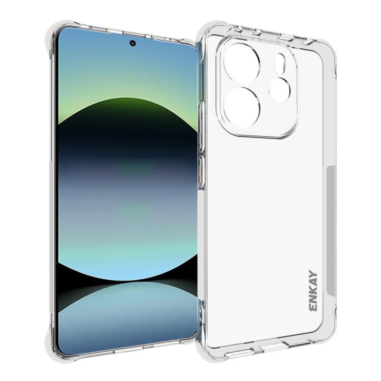 ENKAY Hat-Prince Transparent TPU Shockproof Phone Case, For Redmi Note 17 Pro 5G Global 163mm, For Xiaomi 17T Pro5G, For Redmi 15a 5G, For Xiaomi 17T, For Xiaomi 17 Ultra, For Redmi Note 15 Pro 4G Global 163.2mm, For Redmi K90, For Redmi K90 Pro Max   ...