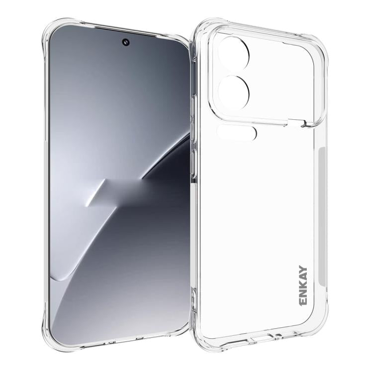 ENKAY Hat-Prince Transparent TPU Shockproof Phone Case, For Redmi Note 17 Pro 5G Global 163mm, For Xiaomi 17T Pro5G, For Redmi 15a 5G, For Xiaomi 17T, For Xiaomi 17 Ultra, For Redmi Note 15 Pro 4G Global 163.2mm, For Redmi K90, For Redmi K90 Pro Max   ...