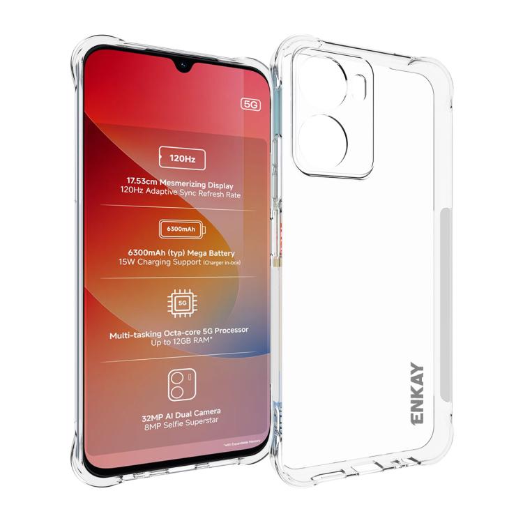 ENKAY Hat-Prince Transparent TPU Shockproof Phone Case, For Redmi Note 17 Pro 5G Global 163mm, For Xiaomi 17T Pro5G, For Redmi 15a 5G, For Xiaomi 17T, For Xiaomi 17 Ultra, For Redmi Note 15 Pro 4G Global 163.2mm, For Redmi K90, For Redmi K90 Pro Max   ...