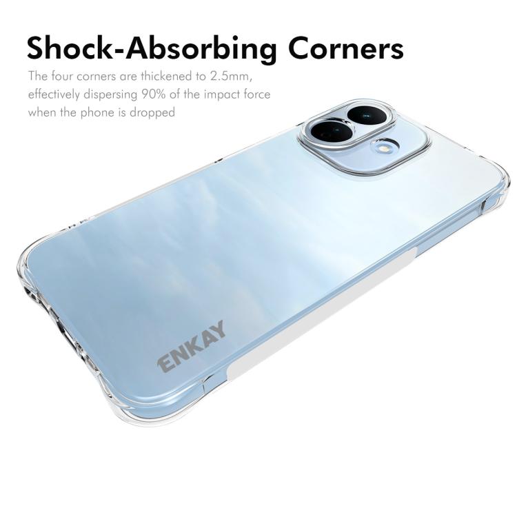 ENKAY Hat-Prince Transparent TPU Shockproof Phone Case, For Redmi Note 17 Pro 5G Global 163mm, For Xiaomi 17T Pro5G, For Redmi 15a 5G, For Xiaomi 17T, For Xiaomi 17 Ultra, For Redmi Note 15 Pro 4G Global 163.2mm, For Redmi K90, For Redmi K90 Pro Max   ...