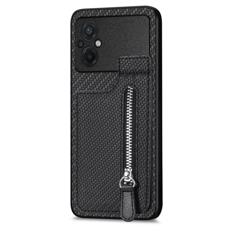 Carbon Fiber Vertical Flip Zipper Phone Case, For Xiaomi 12T, For Xiaomi POCO M5 4G, For Redmi Note 11T Pro 5G, For Redmi 10C, For Redmi Note 11 4G, For Redmi 10, For Redmi Note 10 4G