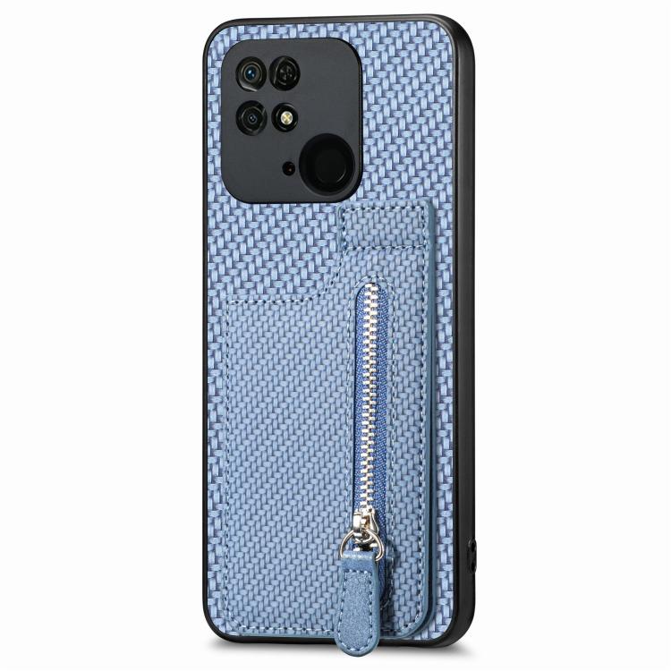 Carbon Fiber Vertical Flip Zipper Phone Case, For Xiaomi 12T, For Xiaomi POCO M5 4G, For Redmi Note 11T Pro 5G, For Redmi 10C, For Redmi Note 11 4G, For Redmi 10, For Redmi Note 10 4G