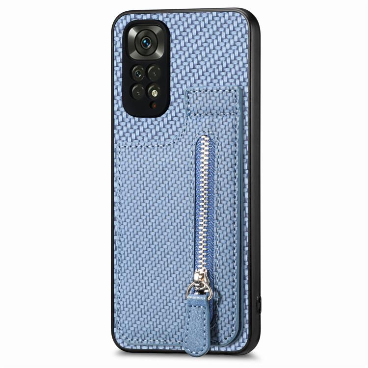 Carbon Fiber Vertical Flip Zipper Phone Case, For Xiaomi 12T, For Xiaomi POCO M5 4G, For Redmi Note 11T Pro 5G, For Redmi 10C, For Redmi Note 11 4G, For Redmi 10, For Redmi Note 10 4G