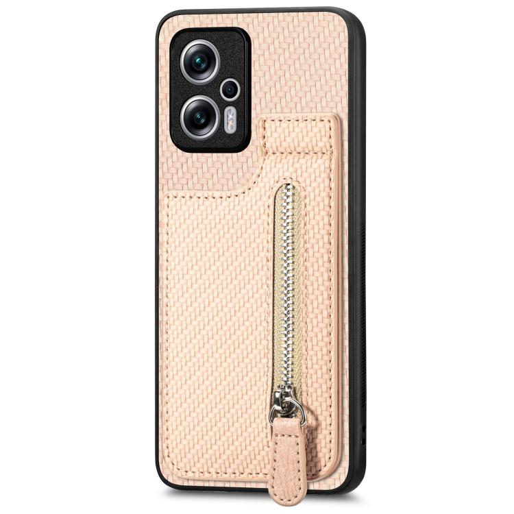 Carbon Fiber Vertical Flip Zipper Phone Case, For Xiaomi 12T, For Xiaomi POCO M5 4G, For Redmi Note 11T Pro 5G, For Redmi 10C, For Redmi Note 11 4G, For Redmi 10, For Redmi Note 10 4G