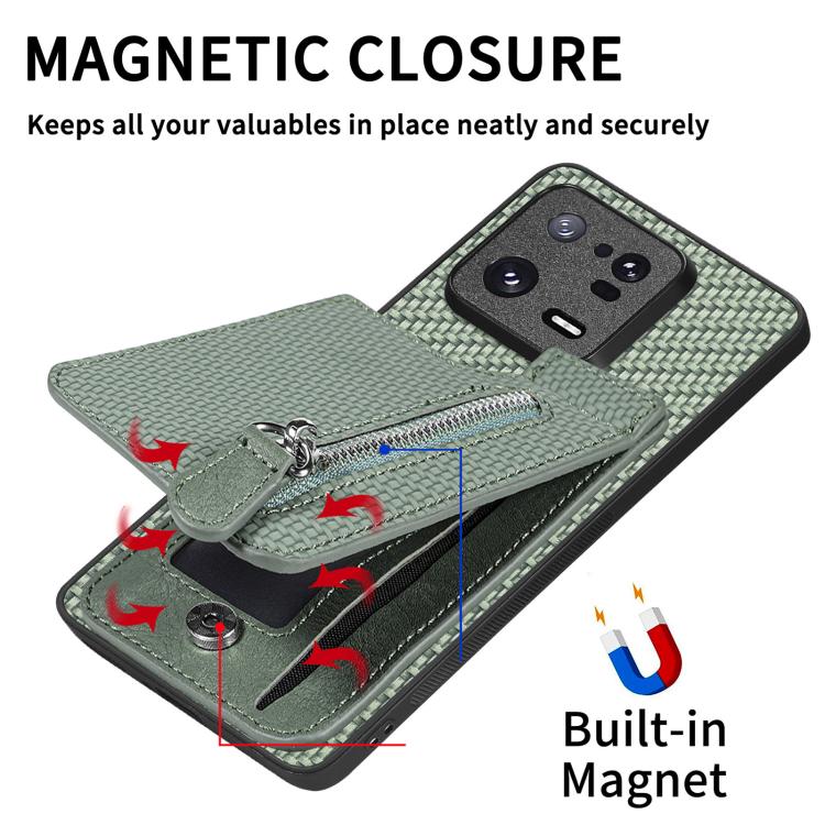 Carbon Fiber Vertical Flip Zipper Phone Case, For Xiaomi POCO M5 4G, For Redmi Note 11T Pro 5G, For Redmi 10C, For Redmi Note 11 4G, For Redmi 10, For Redmi Note 10 4G