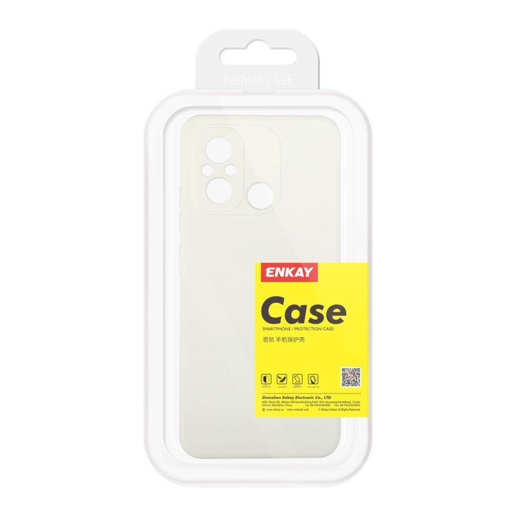 ENKAY Liquid Silicone Phone Case with Tempered Film, For Xiaomi Poco C55 / Redmi 12C