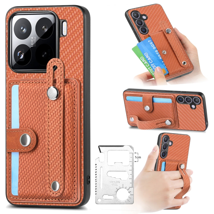 Wristband Kickstand Card Wallet Back Phone Case with Tool Knife, For Redmi 15C 5G / 4G Global 171mm, For Xiaomi 15T, For Redmi K80 Pro / Poco F7 Ultra, For Redmi K80 / Poco F7 Pro, For Redmi Turbo 4, For Xiaomi Poco X7 Pro, For Xiaomi 15 Pro           ...