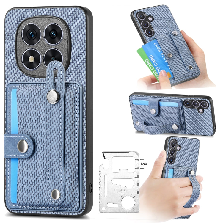Wristband Kickstand Card Wallet Back Phone Case with Tool Knife, For Redmi 15C 5G / 4G Global 171mm, For Xiaomi 15T, For Redmi K80 Pro / Poco F7 Ultra, For Redmi K80 / Poco F7 Pro, For Redmi Turbo 4, For Xiaomi Poco X7 Pro, For Xiaomi 15 Pro           ...