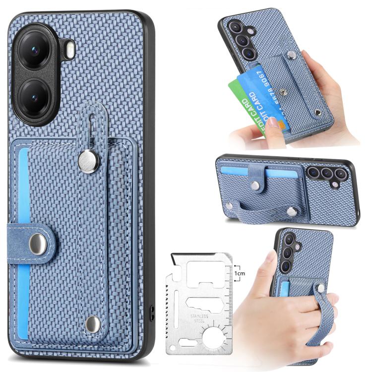 Wristband Kickstand Card Wallet Back Phone Case with Tool Knife, For Redmi 15C 5G / 4G Global 171mm, For Xiaomi 15T, For Redmi K80 Pro / Poco F7 Ultra, For Redmi K80 / Poco F7 Pro, For Redmi Turbo 4, For Xiaomi Poco X7 Pro, For Xiaomi 15 Pro           ...