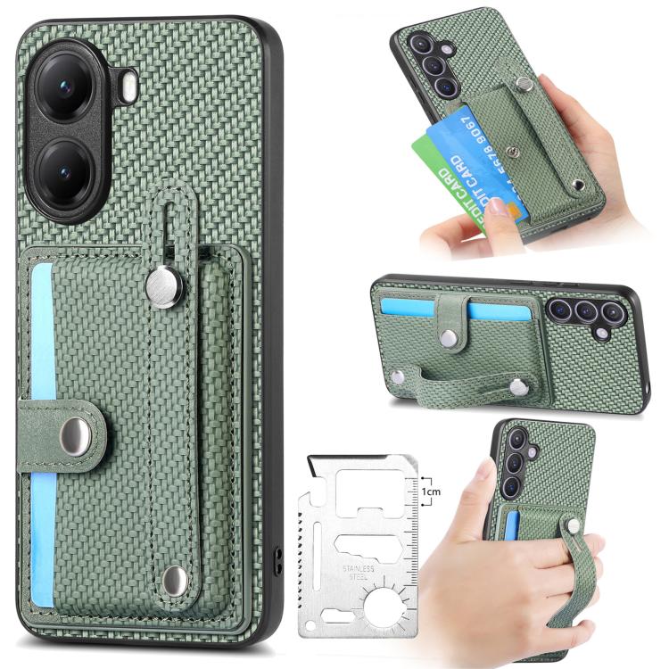 Wristband Kickstand Card Wallet Back Phone Case with Tool Knife, For Redmi 15C 5G / 4G Global 171mm, For Xiaomi 15T, For Redmi K80 Pro / Poco F7 Ultra, For Redmi K80 / Poco F7 Pro, For Redmi Turbo 4, For Xiaomi Poco X7 Pro, For Xiaomi 15 Pro           ...