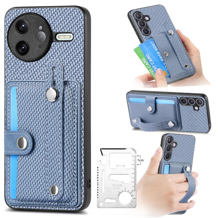 Wristband Kickstand Card Wallet Back Phone Case with Tool Knife, For Redmi 15C 5G / 4G Global 171mm, For Xiaomi 15T, For Redmi K80 Pro / Poco F7 Ultra, For Redmi K80 / Poco F7 Pro, For Redmi Turbo 4, For Xiaomi Poco X7 Pro, For Xiaomi 15 Pro           ...
