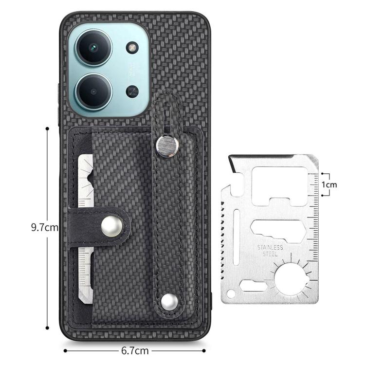 Wristband Kickstand Card Wallet Back Phone Case with Tool Knife, For Redmi 15C 5G / 4G Global 171mm, For Xiaomi 15T, For Redmi K80 Pro / Poco F7 Ultra, For Redmi K80 / Poco F7 Pro, For Redmi Turbo 4, For Xiaomi Poco X7 Pro, For Xiaomi 15 Pro           ...