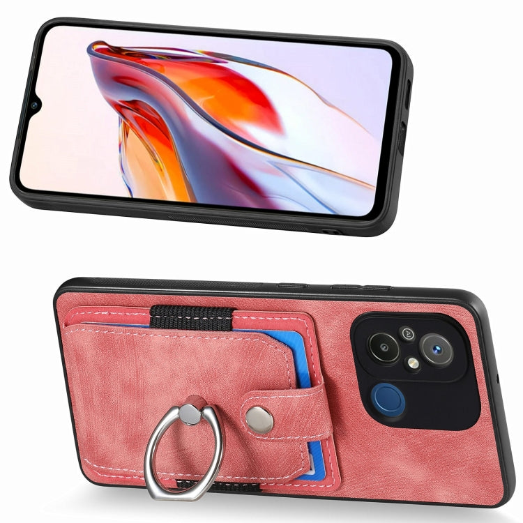 Retro Skin-feel Ring Card Wallet Phone Case, For Redmi 12C, For Redmi Note 12 4G, For Redmi Note 12 Pro+