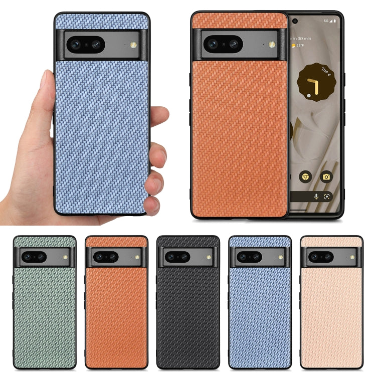 Carbon Fiber Texture Leather Back Cover Phone Case, For Google Pixel 10 Pro XL, For Google Pixel 10 / 10 Pro, For Google Pixel 9a, For Google Pixel 9 Pro XL, For Google Pixel 9 / 9 Pro, For Google Pixel 7a, For Google Pixel 6a, For Google Pixel 6 Pro  ...