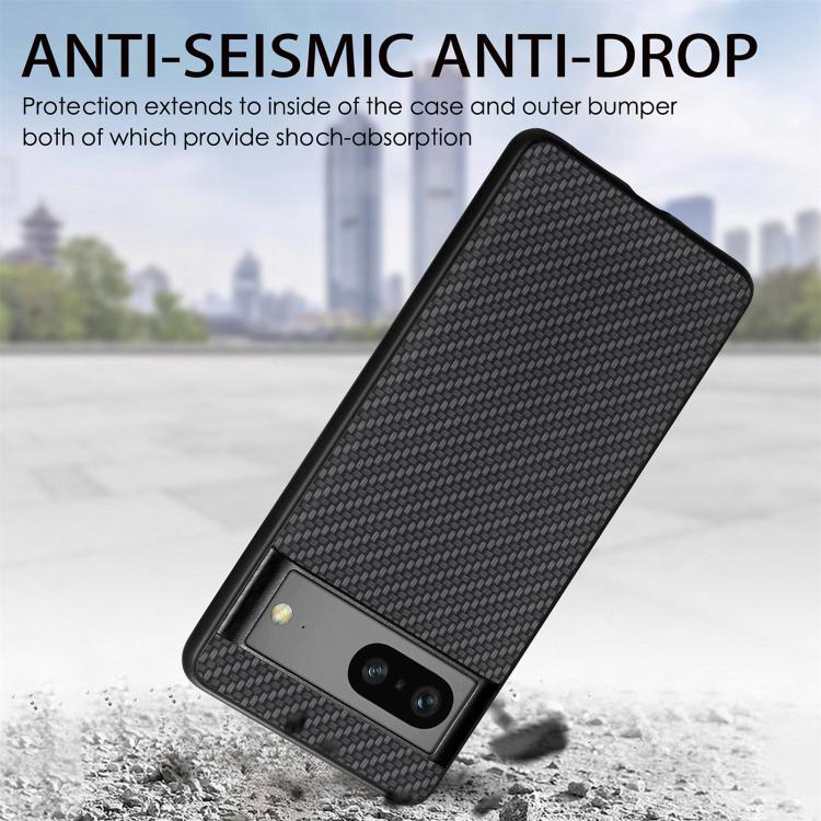 Carbon Fiber Texture Leather Back Cover Phone Case, For Google Pixel 10 Pro XL, For Google Pixel 10 / 10 Pro, For Google Pixel 9a, For Google Pixel 9 Pro XL, For Google Pixel 9 / 9 Pro, For Google Pixel 7a, For Google Pixel 6a, For Google Pixel 6 Pro  ...