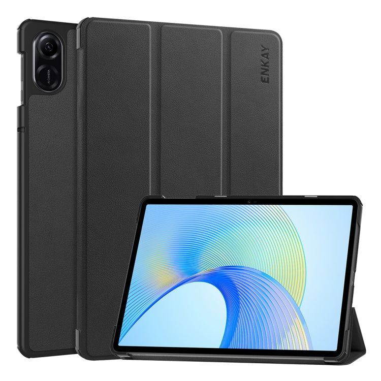 ENKAY Tri-fold Custer Texture Leather Smart Tablet Case, For Honor Pad 10 12.1, For Honor Pad X8 Pro / X9 11.5, For Honor Pad V8