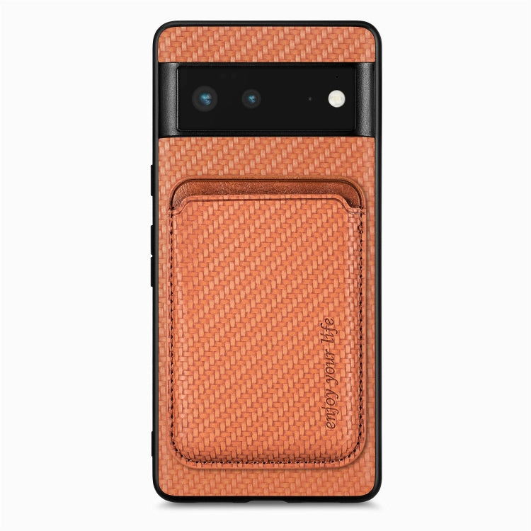 Carbon Fiber Leather Card Magsafe Phone Case, For Google Pixel 10 Pro XL, For Google Pixel 9 Pro XL, For Google Pixel 10 / 10 Pro, For Google Pixel 9 / 9 Pro, For Google Pixel 9a, For Google Pixel 7 Pro, For Google Pixel 7, For Google Pixel 6