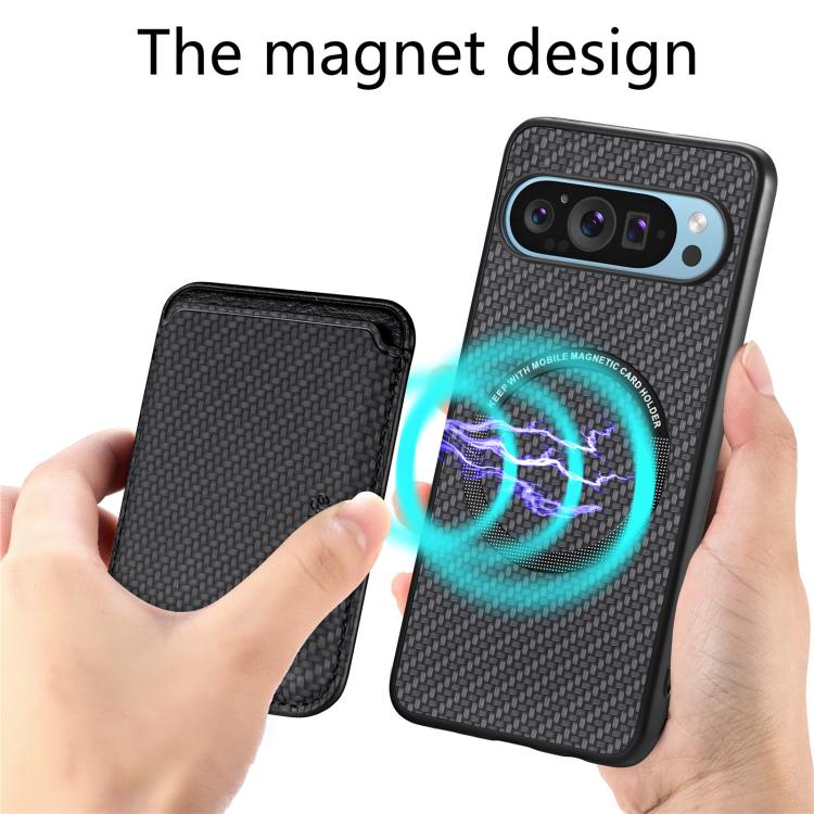Carbon Fiber Leather Card Magsafe Phone Case, For Google Pixel 10 Pro XL, For Google Pixel 9 Pro XL, For Google Pixel 10 / 10 Pro, For Google Pixel 9 / 9 Pro, For Google Pixel 9a, For Google Pixel 7 Pro, For Google Pixel 7, For Google Pixel 6