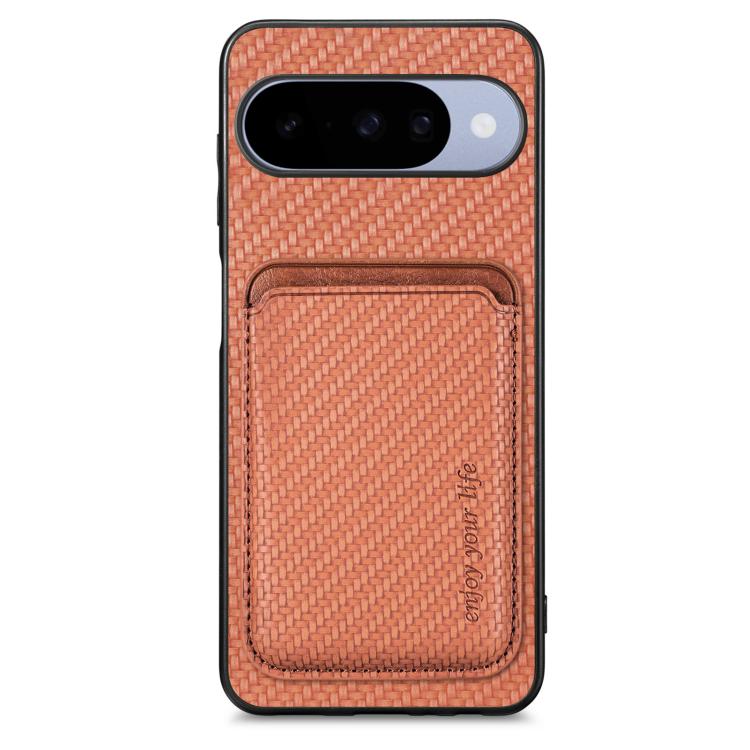 Carbon Fiber Leather Card Magsafe Phone Case, For Google Pixel 11 Pro XL, For Google Pixel 11, For Google Pixel 11 Pro, For Google Pixel 10 Pro XL, For Google Pixel 9 Pro XL, For Google Pixel 10 / 10 Pro, For Google Pixel 9 / 9 Pro, For Google Pixel 9a...