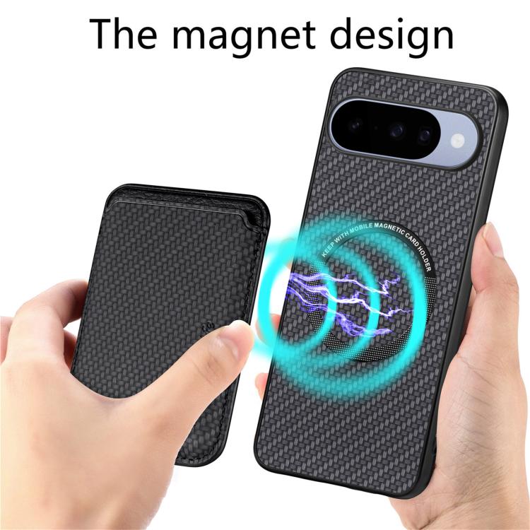 Carbon Fiber Leather Card Magsafe Phone Case, For Google Pixel 11 Pro XL, For Google Pixel 11, For Google Pixel 11 Pro, For Google Pixel 10 Pro XL, For Google Pixel 9 Pro XL, For Google Pixel 10 / 10 Pro, For Google Pixel 9 / 9 Pro, For Google Pixel 9a...