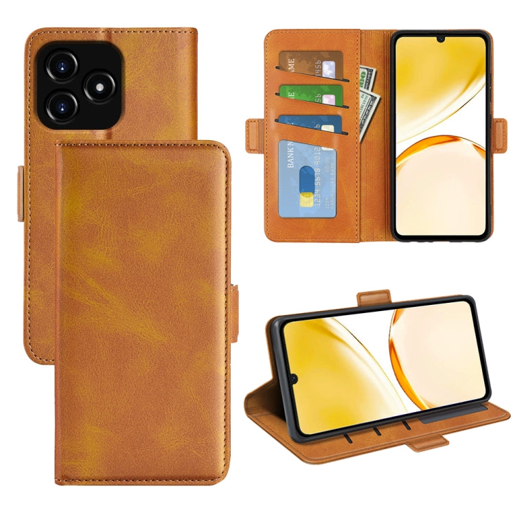 Dual-side Magnetic Buckle Horizontal Flip Leather Phone Case, For Realme 12 Pro+, For Realme C67 5G, For Realme 11X, For Realme C65 4G, For Realme C85 5G / 15x 5G, For Realme 15 5G / 15 Pro 5G, For Realme Narzo N53 / C53