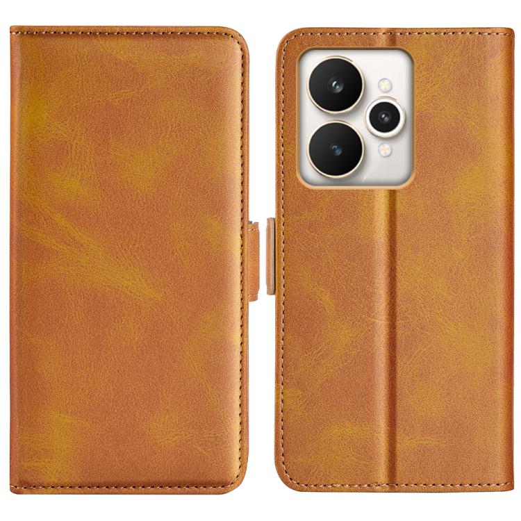 Dual-side Magnetic Buckle Horizontal Flip Leather Phone Case, For Realme 12 Pro+, For Realme C67 5G, For Realme 11X, For Realme C65 4G, For Realme C85 5G / 15x 5G, For Realme 15 5G / 15 Pro 5G, For Realme Narzo N53 / C53