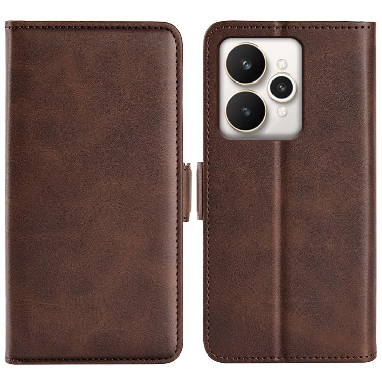 Dual-side Magnetic Buckle Horizontal Flip Leather Phone Case, For Realme 12 Pro+, For Realme C67 5G, For Realme 11X, For Realme C65 4G, For Realme C85 5G / 15x 5G, For Realme 15 5G / 15 Pro 5G, For Realme Narzo N53 / C53