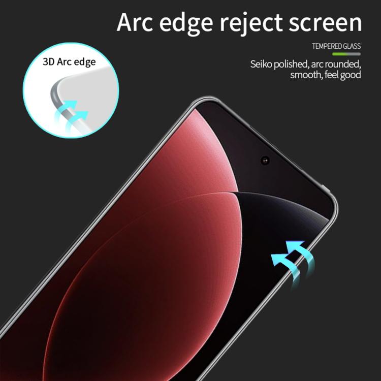 PINWUYO 9H 3D Hot Bending Tempered Glass Film, For Xiaomi 15 Ultra, For Xiaomi 15 Pro, For Xiaomi 14 Ultra, For Xiaomi 14 Pro, For Xiaomi Redmi Note 13 Pro+, For Xiaomi Civi 3, For Redmi Note 14 Pro 5G /14 Pro+ 5G