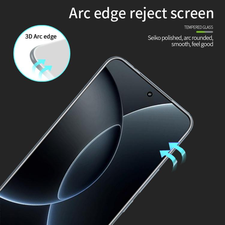 MOFI 9H 3D Hot Bending Tempered Glass Film, For Xiaomi 15s Pro, For Xiaomi 15 Ultra, For Xiaomi 15 Pro, For Xiaomi 14 Ultra, For Xiaomi 14 Pro, For Xiaomi Redmi Note13 Pro+, For Xiaomi Civi 3, For Redmi Note 14 Pro 5G / 14 Pro+ 5G