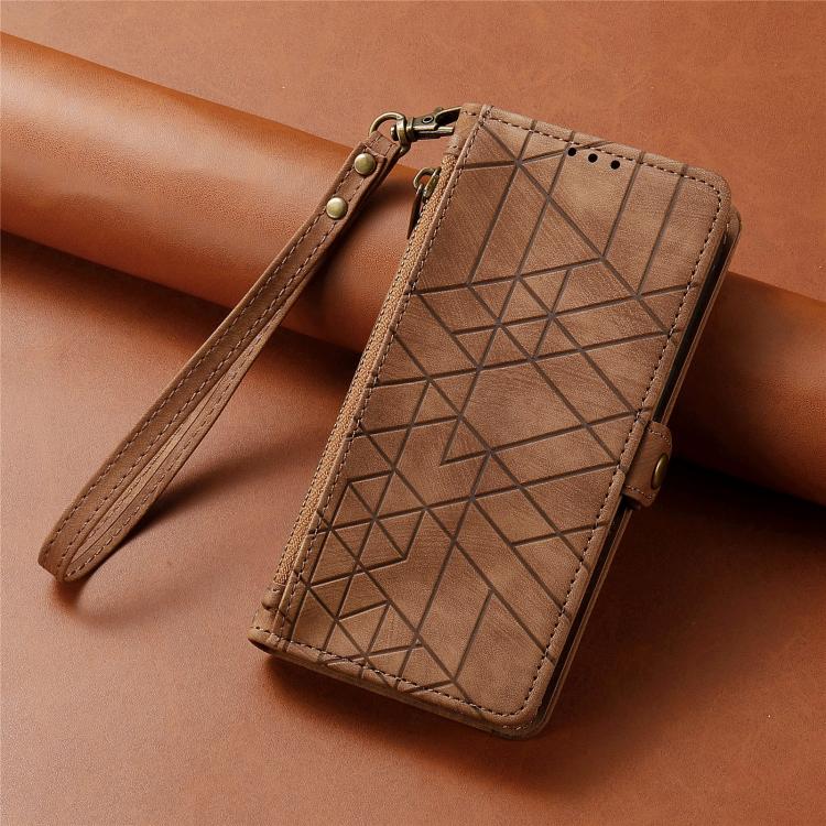 Geometric Zipper Wallet Side Buckle Leather Phone Case, For iPhone 18 Pro / 17 Pro, For iPhone 18 Pro Max / 17 Pro Max, For iPhone 17e / 16e, For iPhone 17, For iPhone Air, For iPhone 16 Pro Max, For iPhone 16 Pro, For iPhone 16 Plus