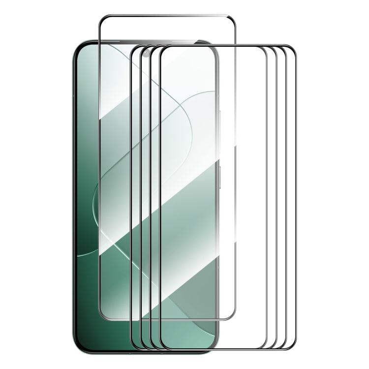 5pcs ENKAY Hat-Prince Full Glue High Aluminum-silicon Tempered Glass Film, For Redmi Note 15 Pro 5G Global 163.6mm, For Redmi 15C Global 171.5mm / Poco C85, For Redmi 15C 5G / 4G EU 173mm, For Redmi 13X, For Redmi Note 14S 4G, For Redmi Turbo 4        ...