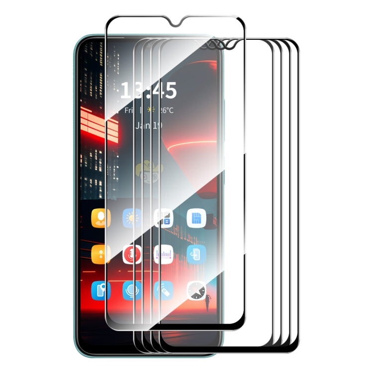 5pcs ENKAY Hat-Prince Full Glue High Aluminum-silicon Tempered Glass Film, For Redmi Note 15 Pro 5G Global 163.6mm, For Redmi 15C Global 171.5mm / Poco C85, For Redmi 15C 5G / 4G EU 173mm, For Redmi 13X, For Redmi Note 14S 4G, For Redmi Turbo 4        ...