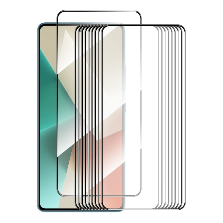 10pcs ENKAY Hat-Prince Full Glue High Aluminum-silicon Tempered Glass Film, For Redmi Note 15 Pro 5G Global 163.6mm, For Redmi 15C Global 171mm / Poco C85, For Redmi 15C 5G / 4G EU 173mm, For Redmi 13X, For Redmi Note 14S 4G, For Redmi Turbo 4         ...