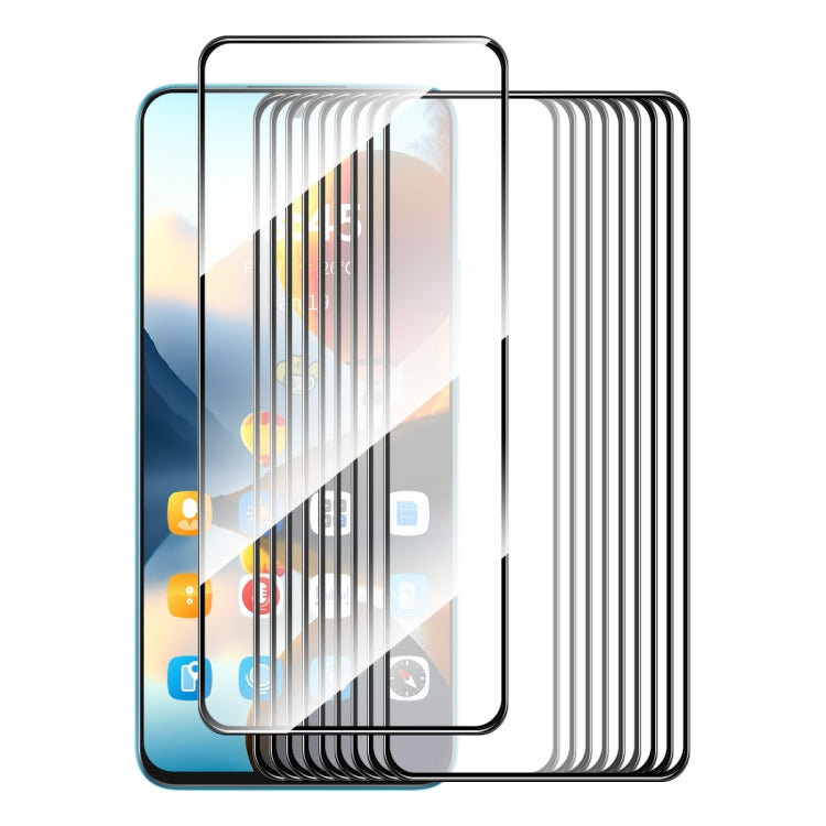 10pcs ENKAY Hat-Prince Full Glue High Aluminum-silicon Tempered Glass Film, For Redmi Note 15 Pro 5G Global 163.6mm, For Redmi 15C Global 171mm / Poco C85, For Redmi 15C 5G / 4G EU 173mm, For Redmi 13X, For Redmi Note 14S 4G, For Redmi Turbo 4         ...