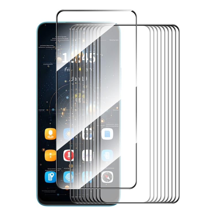 10pcs ENKAY Hat-Prince Full Glue High Aluminum-silicon Tempered Glass Film, For Redmi Note 15 Pro 5G Global 163.6mm, For Redmi 15C Global 171mm / Poco C85, For Redmi 15C 5G / 4G EU 173mm, For Redmi 13X, For Redmi Note 14S 4G, For Redmi Turbo 4         ...