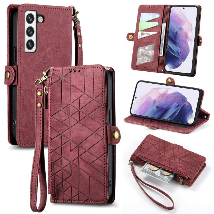 Geometric Zipper Wallet Side Buckle Leather Phone Case, For Samsung Galaxy A13 4G, For Samsung Galaxy M52 5G, For Samsung Galaxy S22 Ultra 5G, For Samsung Galaxy S22+ 5G, For Samsung Galaxy S22 5G, For Samsung Galaxy A13 5G, For Samsung Galaxy A41     ...