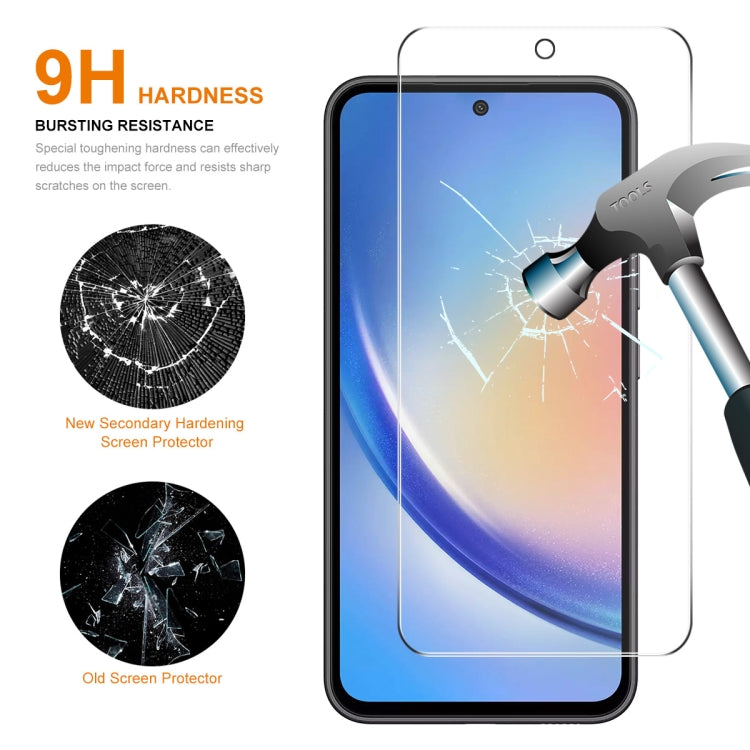 ENKAY 0.26mm 9H 2.5D High Aluminum-silicon Tempered Glass Film, For Samsung Galaxy A35, For Samsung Galaxy A55, For Samsung Galaxy M04, For Samsung Galaxy A25 5G, For Samsung Galaxy S23 FE 5G, For Samsung Galaxy M54 / F54, For Samsung Galaxy A15 4G / 5G
