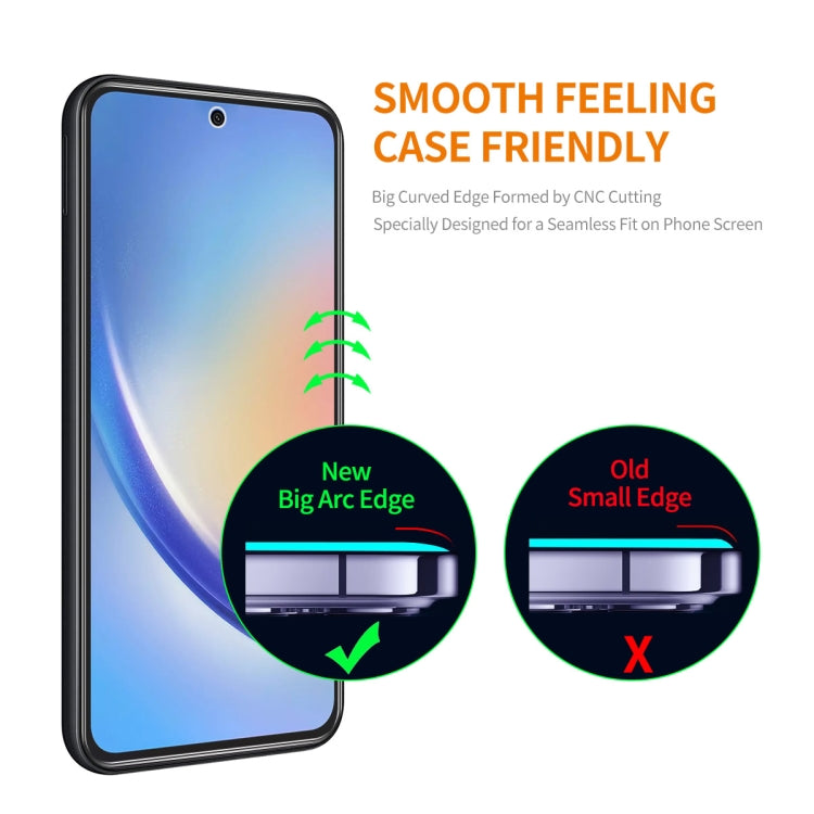 ENKAY 0.26mm 9H 2.5D High Aluminum-silicon Tempered Glass Film, For Samsung Galaxy A35, For Samsung Galaxy A55, For Samsung Galaxy M04, For Samsung Galaxy A25 5G, For Samsung Galaxy S23 FE 5G, For Samsung Galaxy M54 / F54, For Samsung Galaxy A15 4G / 5G