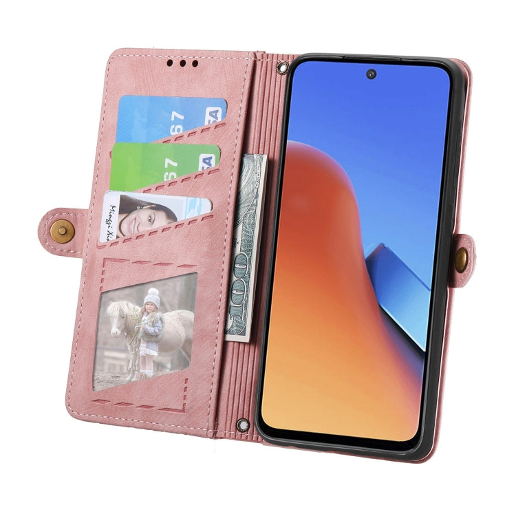 Geometric Zipper Wallet Side Buckle Leather Phone Case, For Xiaomi Redmi Note 11SE, For Xiaomi Redmi 10A, For Xiaomi Redmi 10C, For Xiaomi Redmi K50, For Redmi Note 11 Pro 4G, For Xiaomi Redmi 10, For Xiaomi Redmi Note 10 5G, For Xiaomi Redmi Note 10 4G