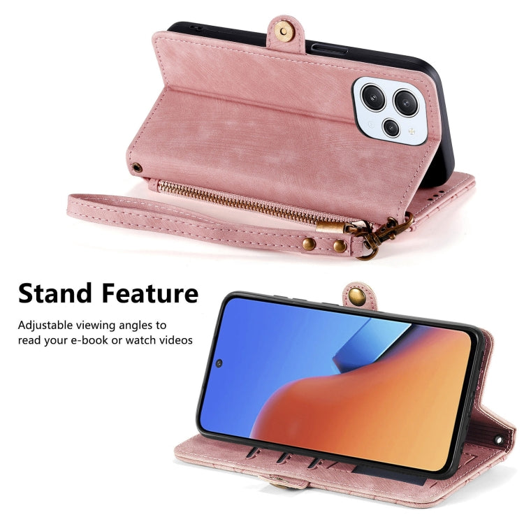 Geometric Zipper Wallet Side Buckle Leather Phone Case, For Xiaomi Redmi K30, For Xiaomi Redmi Note 8T, For Xiaomi Redmi Note 8, For Xiaomi Redmi Note 8 Pro