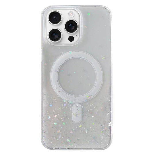 Glitter MagSafe Hybrid Clear TPU Phone Case, For iPhone 16 Pro Max, For iPhone 16 Pro, For iPhone 16 Plus, For iPhone 16, For iPhone 15 Pro Max, For iPhone 15 Pro, For iPhone 15 Plus, For iPhone 15, For iPhone 14 Plus