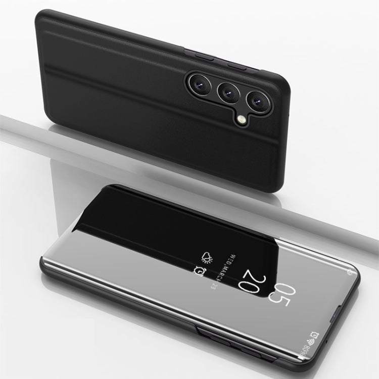 Plated Mirror Horizontal Flip Leather Phone Case with Holder, For Galaxy S25 FE 5G, For Galaxy A17 5G, For Galaxy S25 Edge 5G, For Galaxy A56 5G, For Galaxy A26 5G, For Galaxy A36 5G