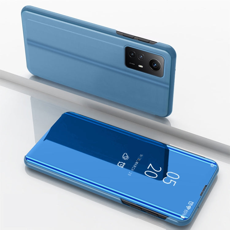 Plated Mirror Horizontal Flip Leather Phone Case with Holder, For Xiaomi  Redmi Note 12S