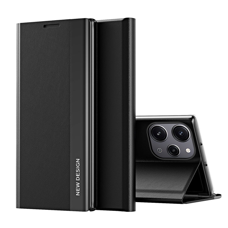 Side Electroplated Adsorption Leather Phone Case, For Xiaomi Redmi 13C, For Xiaomi Redmi Note 13 Pro+, For Xiaomi 13T Pro, For Xiaomi Redmi Note 12S, For Xiaomi Redmi Note 12 4G, For Redmi Note 15 Pro+ Global 163.3mm